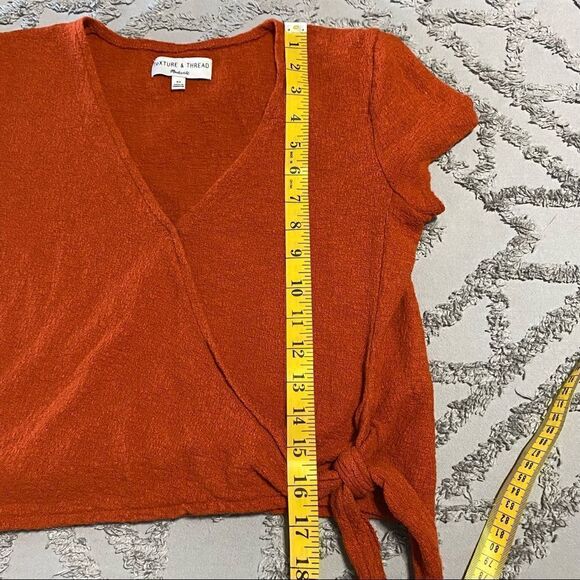 madewell Texture & Thread wrap crop top size XS - Picture 5 of 8